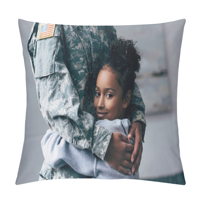 Personality  Daughter Hugging Soldier Pillow Covers