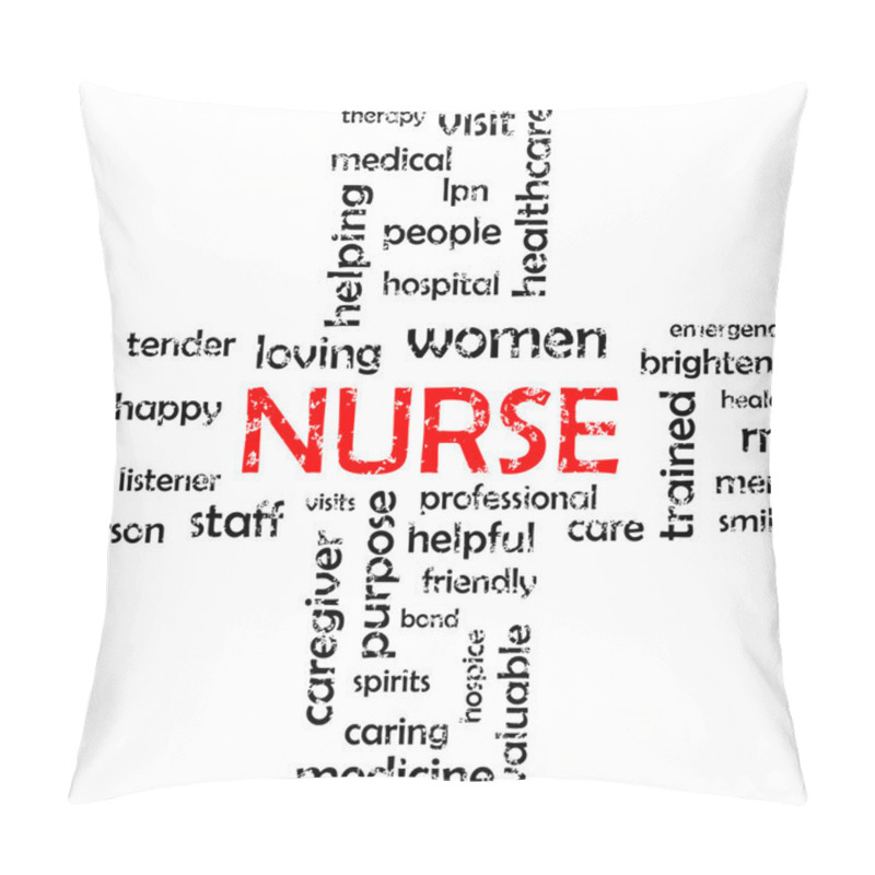 Personality  Nurse Word Cloud Concept Pillow Covers