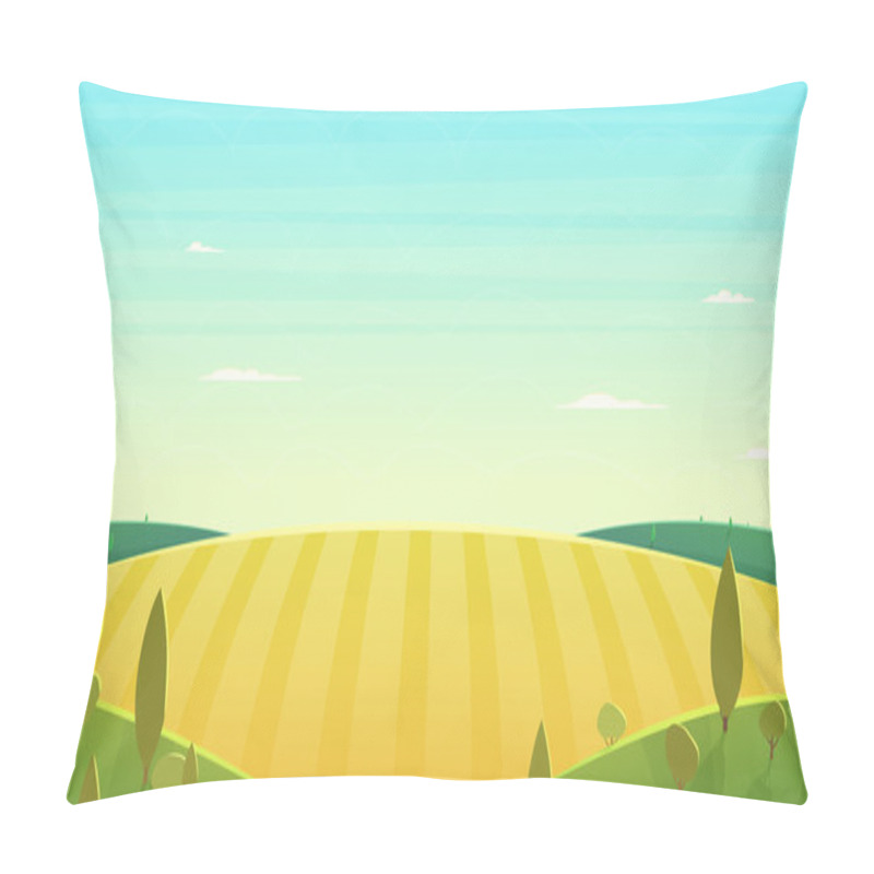 Personality  Natural Landscape Cartoon Vector Illustration Pillow Covers