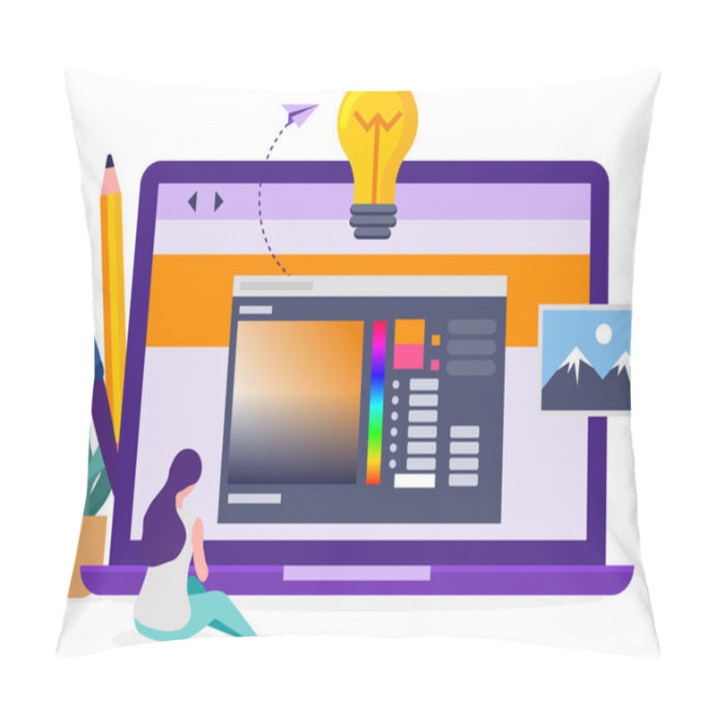 Personality  Graphic Design Creative Program Pillow Covers