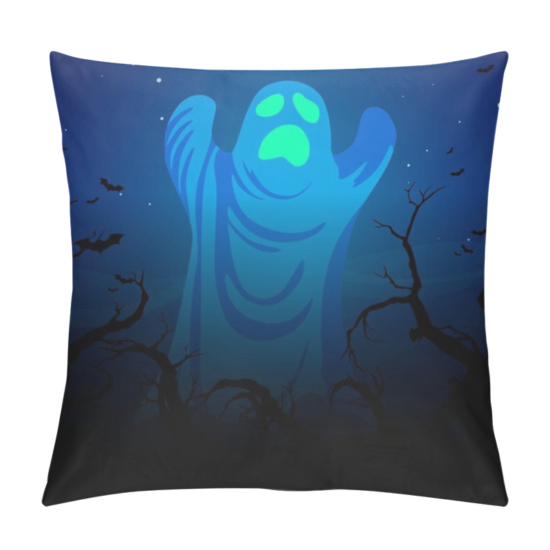 Personality  Vector Halloween Design With Ghost Pillow Covers