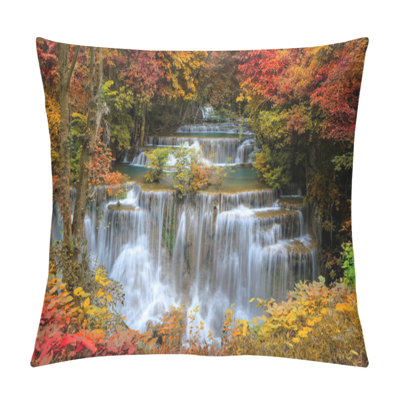 Personality  Huai Mae Khamin Waterfall Tier 4, Khuean Srinagarindra National  Pillow Covers