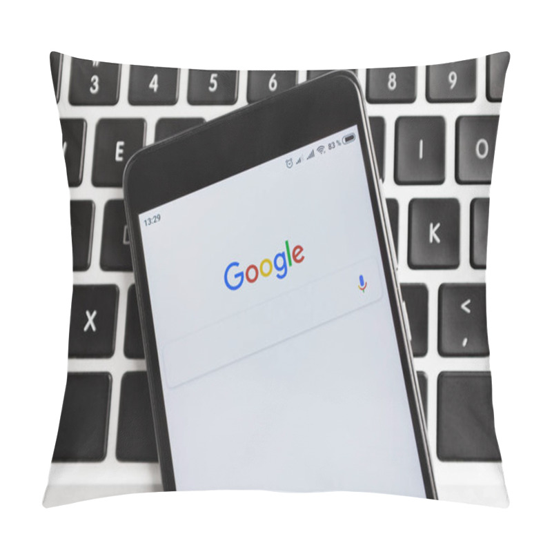 Personality  Google Logo And Search Bar On Iphone Screen. Pillow Covers