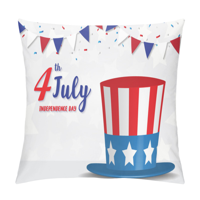 Personality  Usa Retro Hat Happy 4 July  Pillow Covers