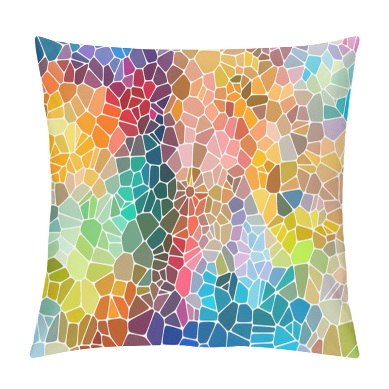 Personality  Abstract Background With Triangle Pattern Looking Like Stained Glass Pillow Covers