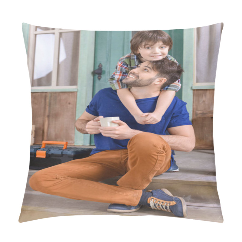 Personality  Man Holding Cu Of Tea Pillow Covers