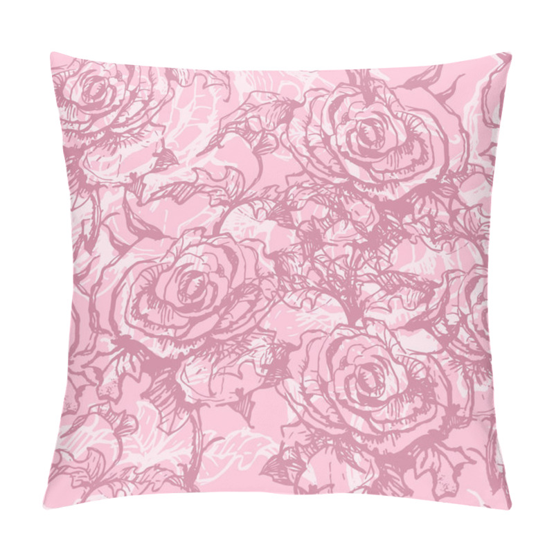 Personality  Tender Rose Seamless Pattern Pillow Covers