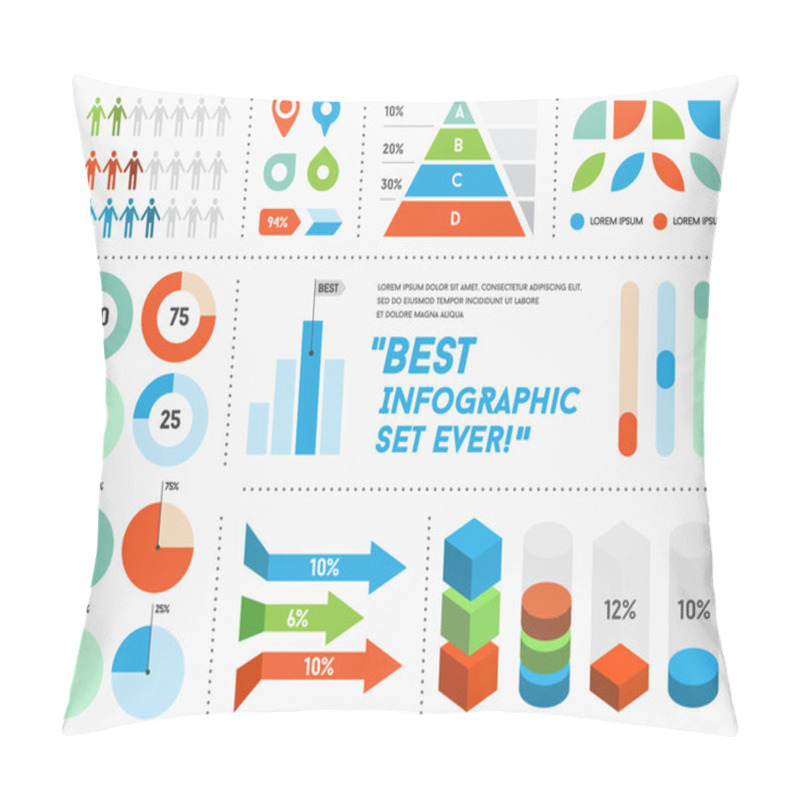 Personality  All Kinds Of Infographic Modern For Business Pillow Covers