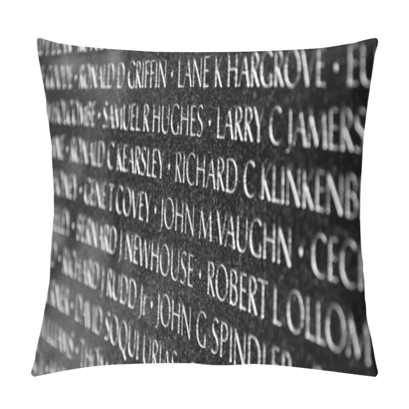 Personality  Vietnam War Casualties On Vietnam War Veterans Memorial Pillow Covers