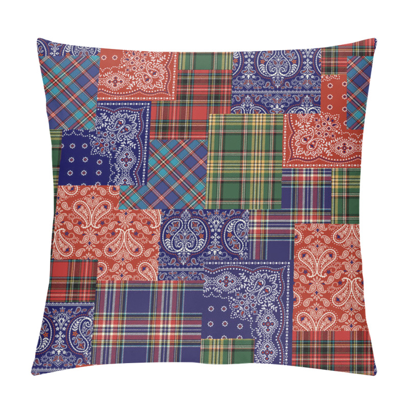 Personality  Tartan Check Patchwork Pillow Covers