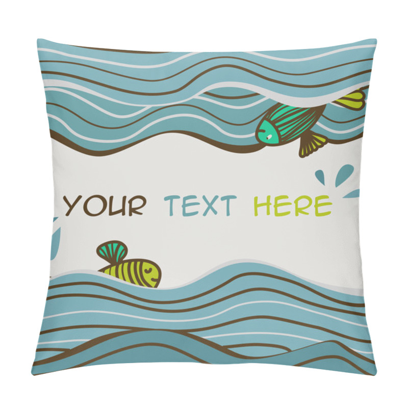 Personality  Sea Waves Background Pillow Covers