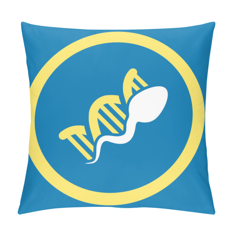 Personality  Sperm Replication Rounded Vector Icon Pillow Covers