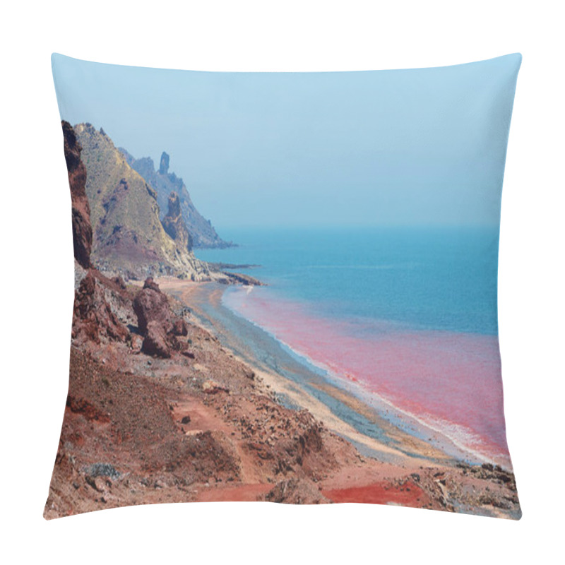 Personality  Red Coast On Iranian Island Of Hormuz, Hormozgan Province, Iran Pillow Covers