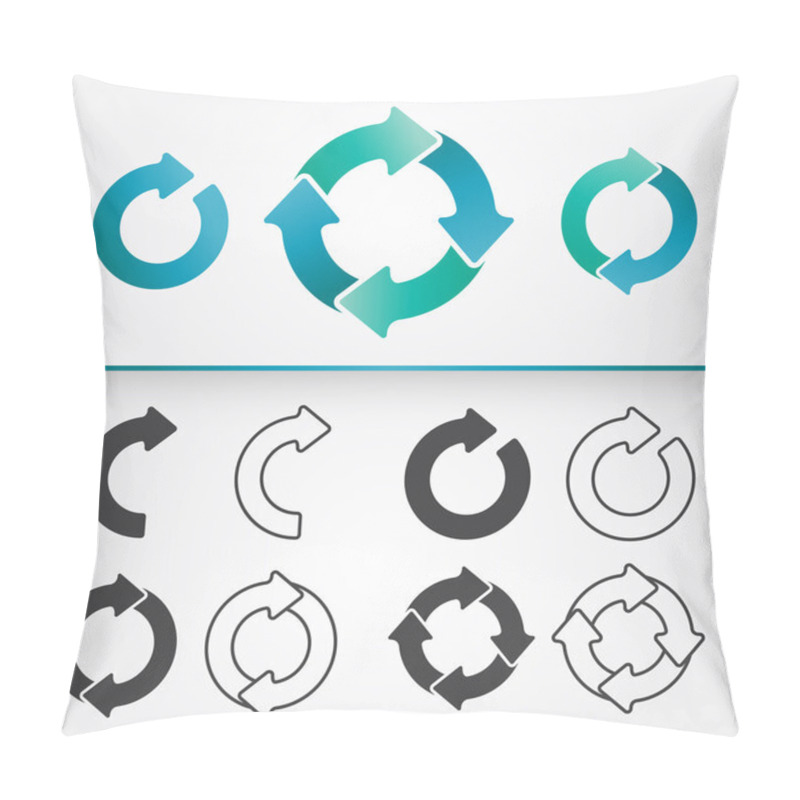 Personality  Set Of Circle Arrows Pillow Covers