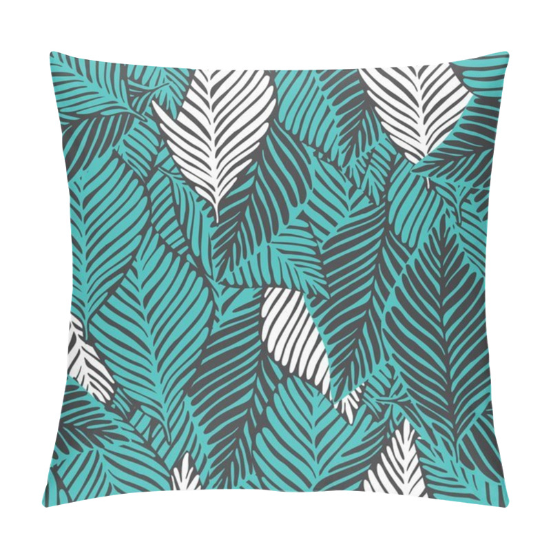 Personality  Abstract Jungle Seamless Pattern. Exotic Plant. Tropical Print, Pillow Covers