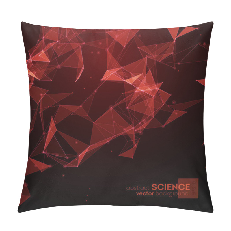 Personality  Wireframe Mesh Polygonal Background. Pillow Covers