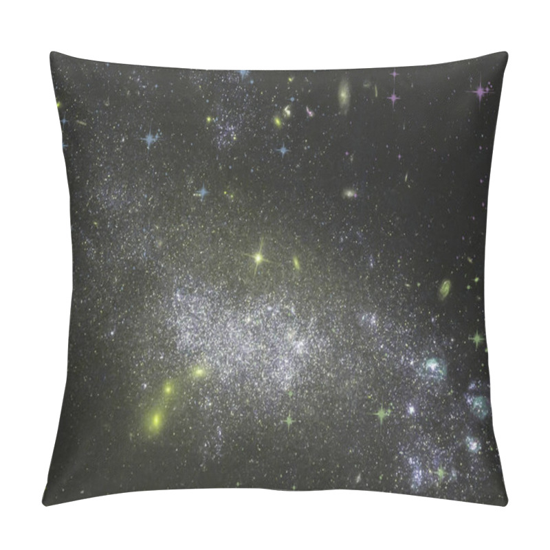 Personality  Abstract Representation Of The Universe And Star Galaxies With A Cluster Of Stars. Pillow Covers