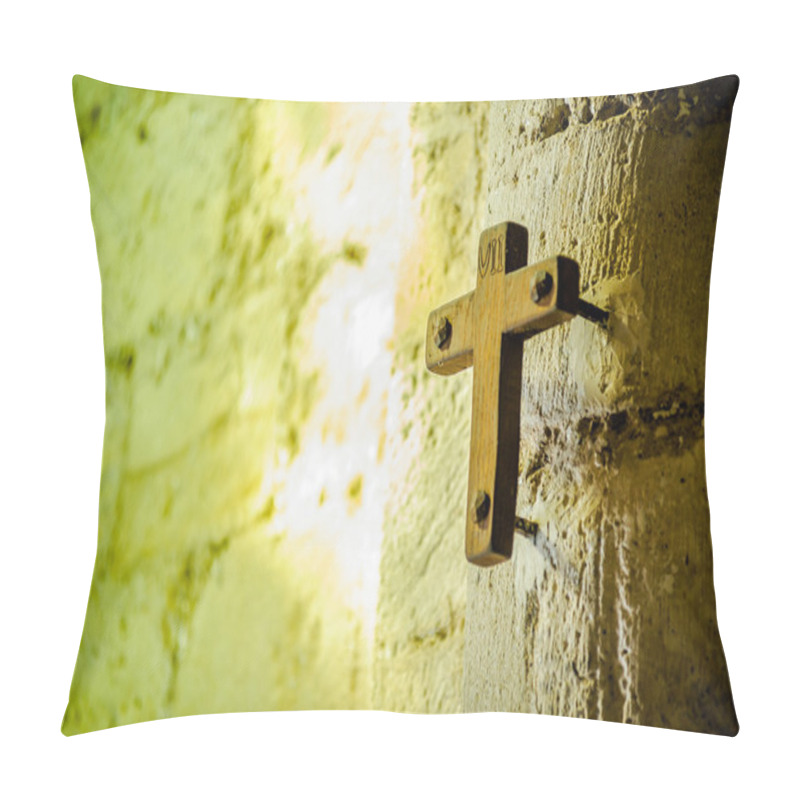 Personality  Cross With Light Shafts. Faith Symbol. Pillow Covers