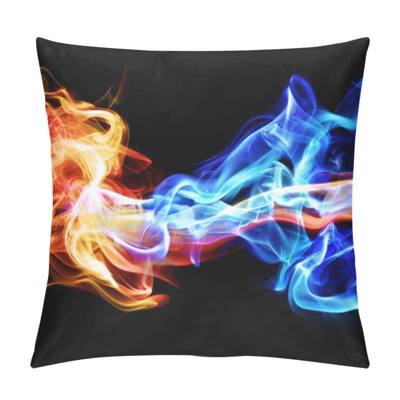 Personality  Red And Blue Smoke Pillow Covers