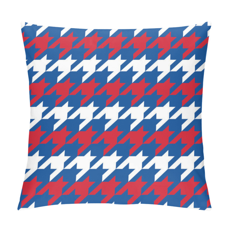 Personality  Patriotic Houndstooth Pattern Pillow Covers