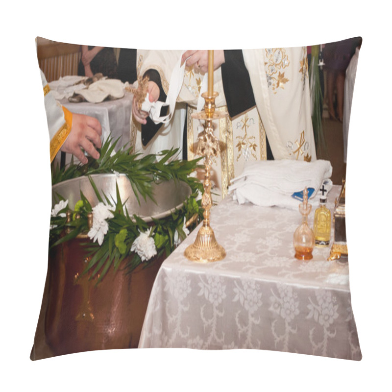 Personality  Preparation For An Orthodox Baptism Pillow Covers