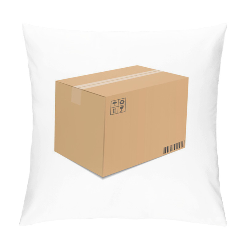 Personality  Package Delivery Concept. Card Box Vector Illustration Pillow Covers