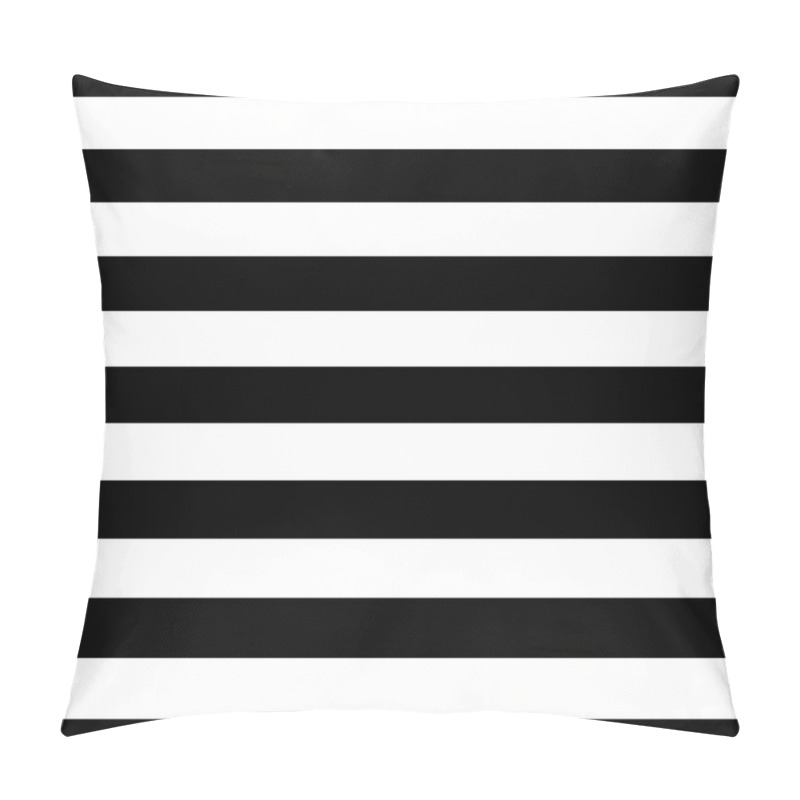 Personality  Seamless Vector Pattern. Horizontal Repeating Black And White Stripes. Monochrome Minimalistic Classic Illustration For Posters, Backgrounds, Wallpapers, Wrapping Paper, Textile. Trend Geometric Pictu Pillow Covers