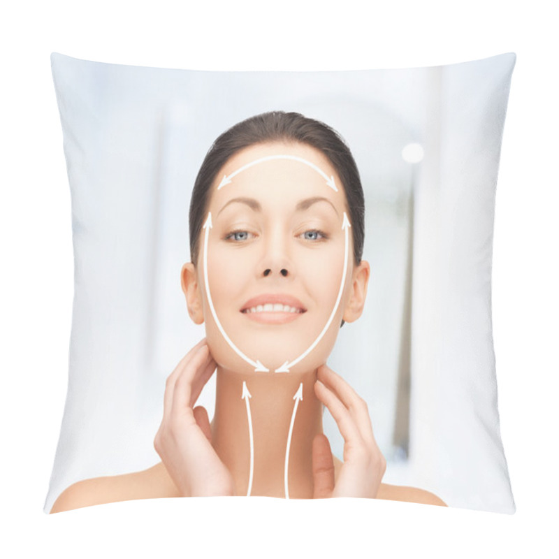 Personality  Face And Hands Of Beautiful Woman Pillow Covers