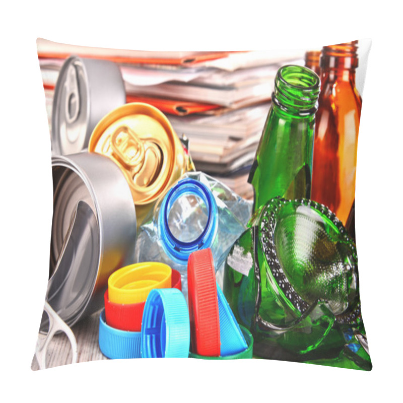 Personality  Recyclable Garbage Consisting Of Glass, Plastic, Metal And Paper Pillow Covers