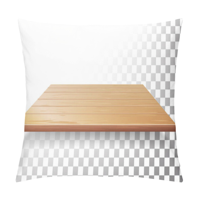 Personality  Wooden Table Top, Floor, Wall Shelf Vector. Realistic Wood Texture Isolated. Pillow Covers