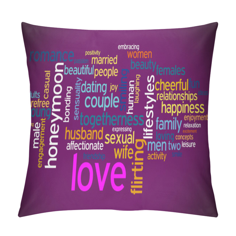 Personality  Love Word Cloud Pillow Covers