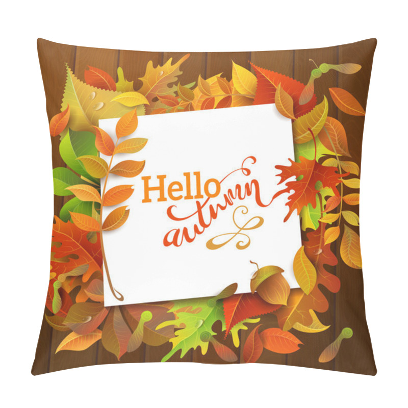 Personality  Hello Autumn Background. Pillow Covers