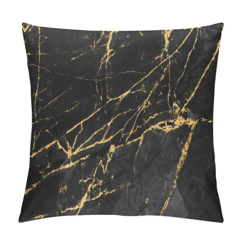 Personality  Black And Gold Marble Texture Design For Cover Book Or Brochure, Poster, Wallpaper Background Or Realistic Business And Design Artwork. Pillow Covers