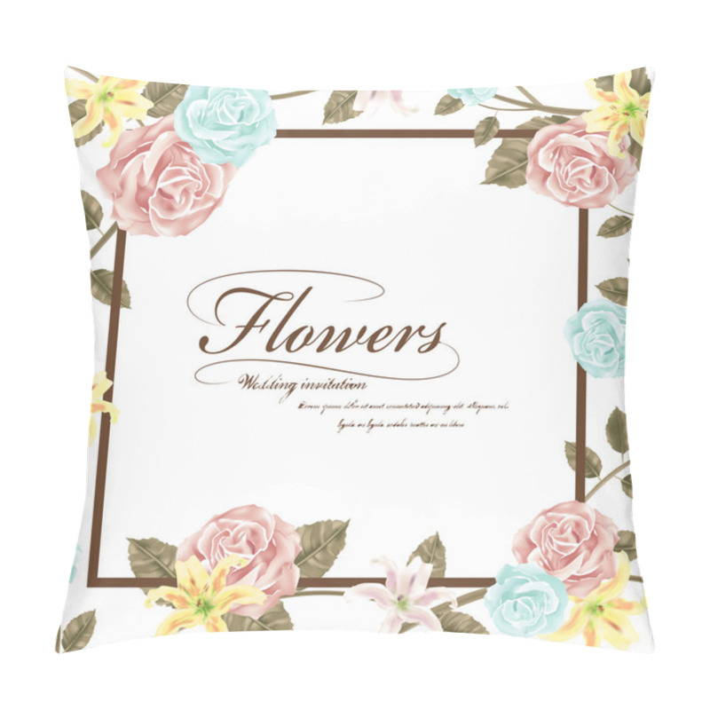 Personality  Graceful Floral Wedding Invitation Pillow Covers