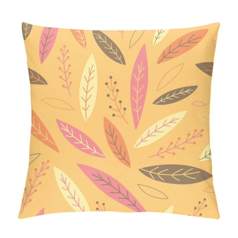 Personality  Falling Autumn Leaves Seamless Pattern Pillow Covers