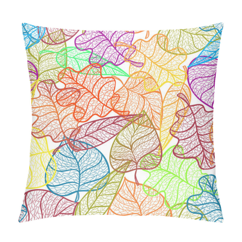 Personality  Autumn Transparent Leaves Pattern Background Pillow Covers