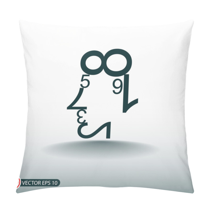 Personality  Human Face Of Data Figures. Pillow Covers