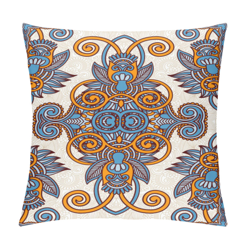 Personality  Ukrainian Oriental Floral Ornamental Seamless Carpet Design Pillow Covers