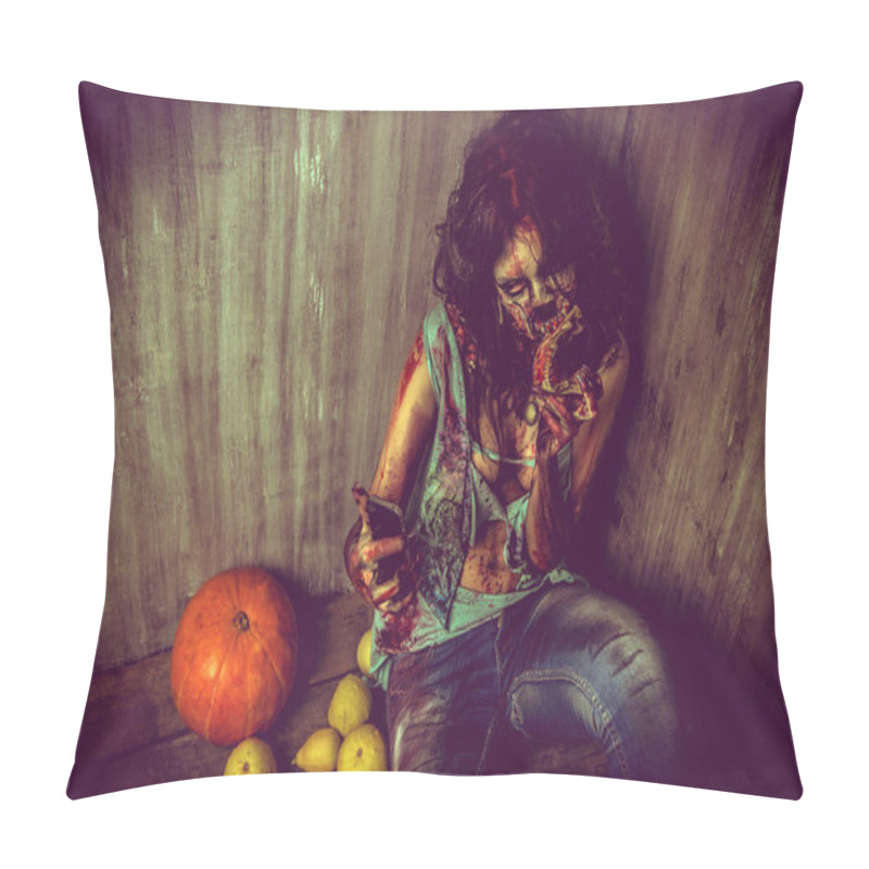 Personality  Zombi And Pumpkin Pillow Covers