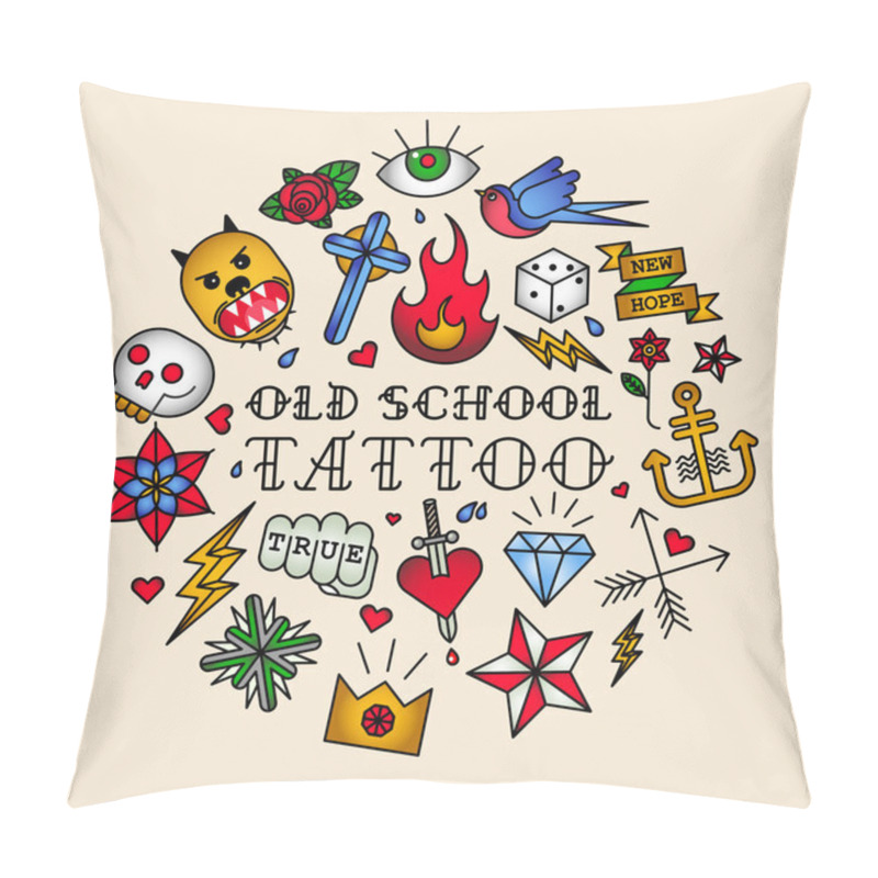 Personality  Old School Tattoo  Pillow Covers