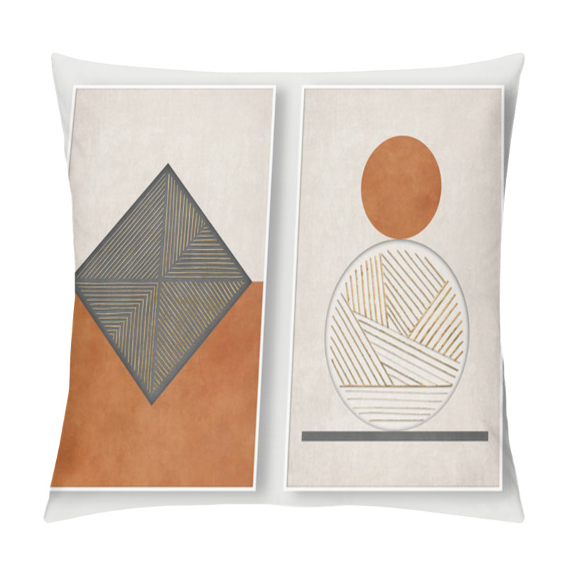 Personality  Modern Art, Digital Illustration, Geometric Style Pillow Covers