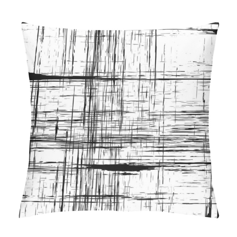 Personality  Grunge Distress Texture.Vector Abstract Background.Black And White Pattern Pillow Covers