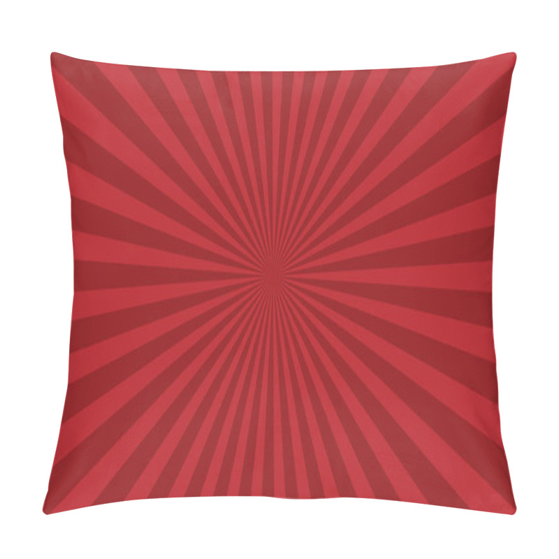 Personality  Red Sun Rays. Pop Art And Comic Style Backgound. Pillow Covers