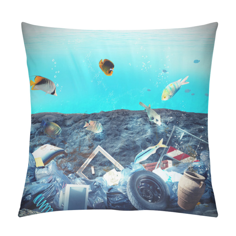 Personality  Pollution In The Seabed Pillow Covers