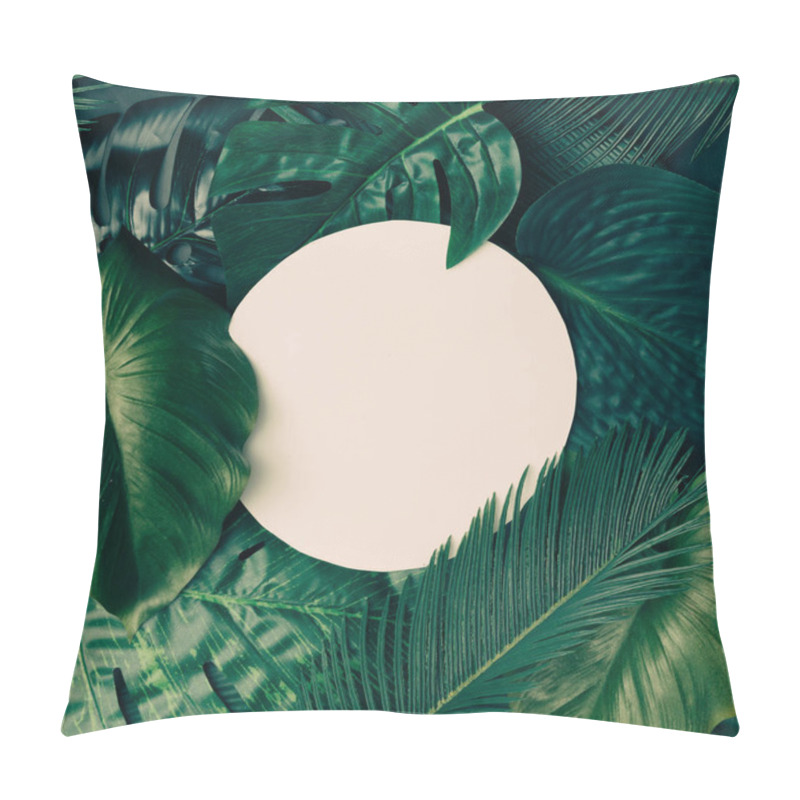 Personality  Creative Layout Made Of Tropical Leaves Pillow Covers