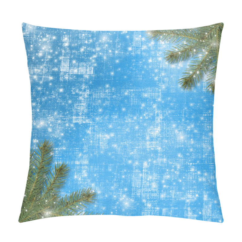 Personality  Snowy Winter Abstract Background With Fluffy Fir Branches Pillow Covers