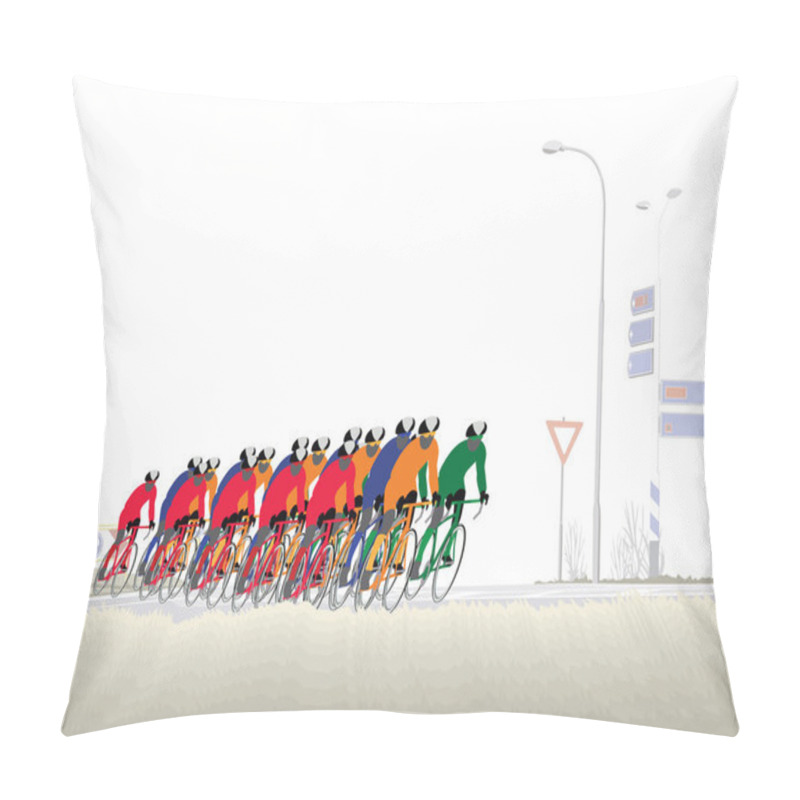 Personality  Bicycle Road Race Pillow Covers