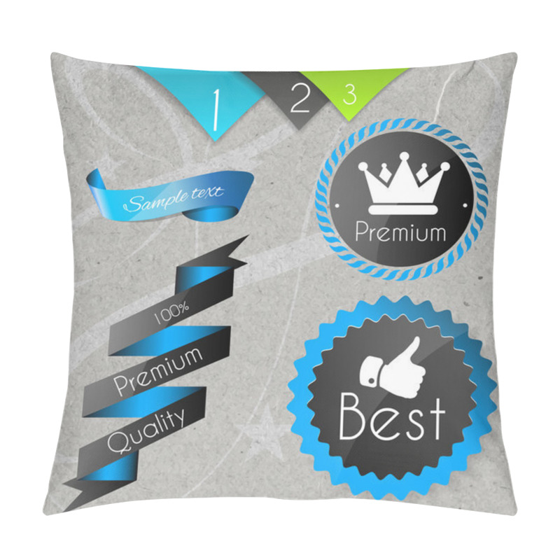 Personality  Set Of Vector Labels For Best Quality Items Pillow Covers