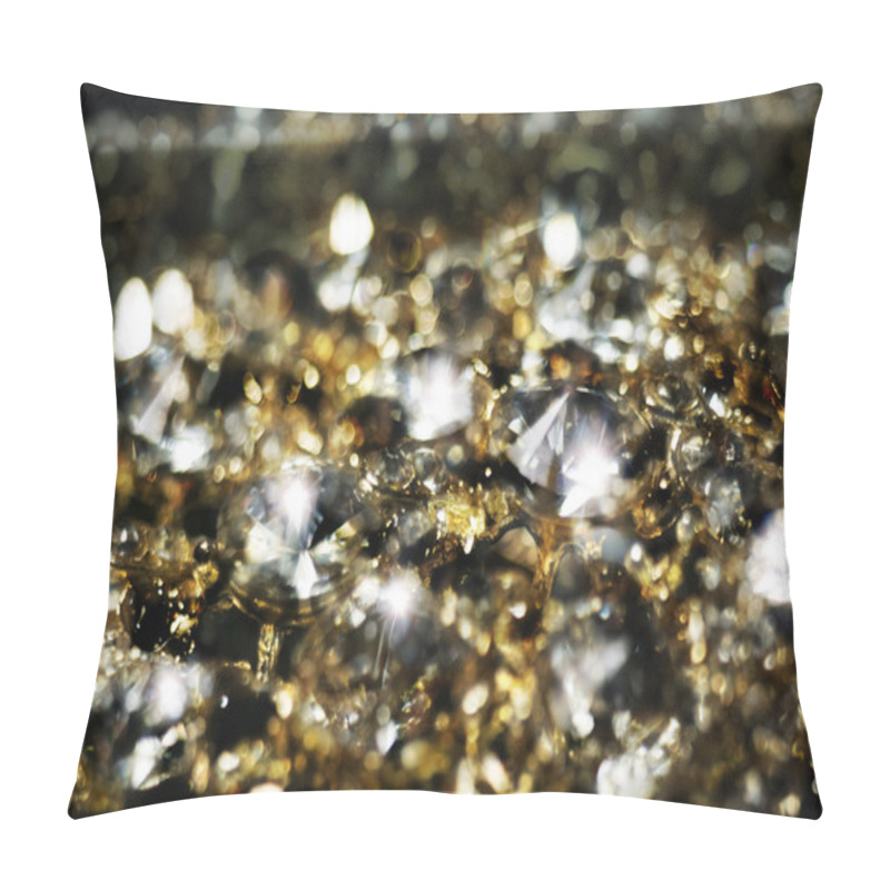 Personality  Diamonds And Gold Blurred Pillow Covers