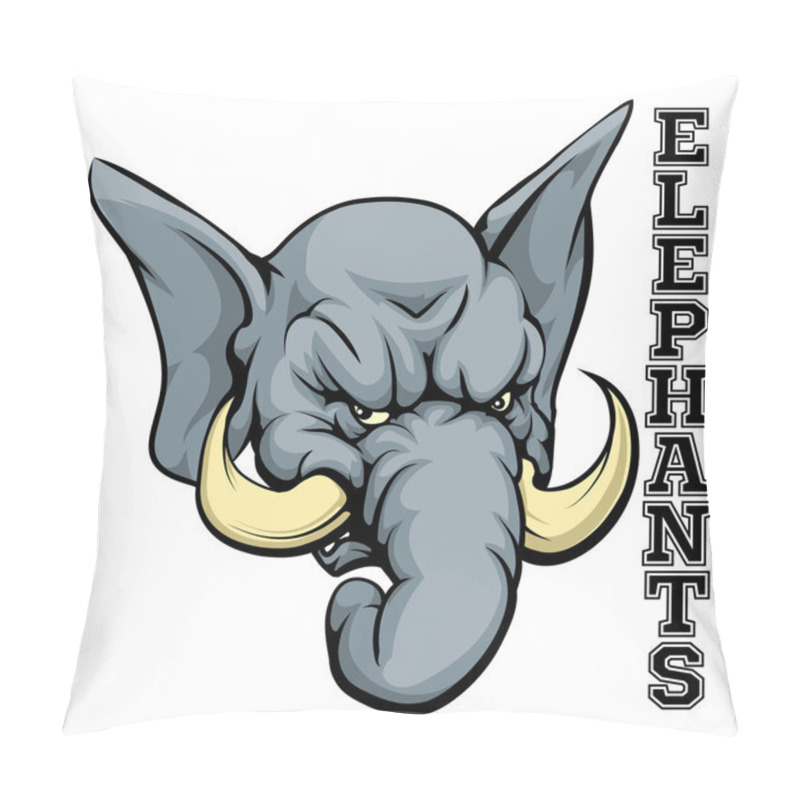 Personality  Elephants Mascot Illustration Pillow Covers